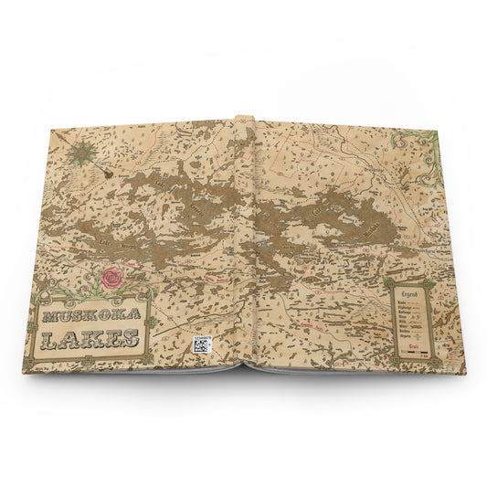 Muskoka Lakes Map Hardcover Journal